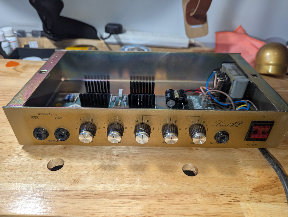 Marshall Lead 12 – (Model: 5005 – Year: 1988). Sympathetically modified to allow for an external cab to be connected