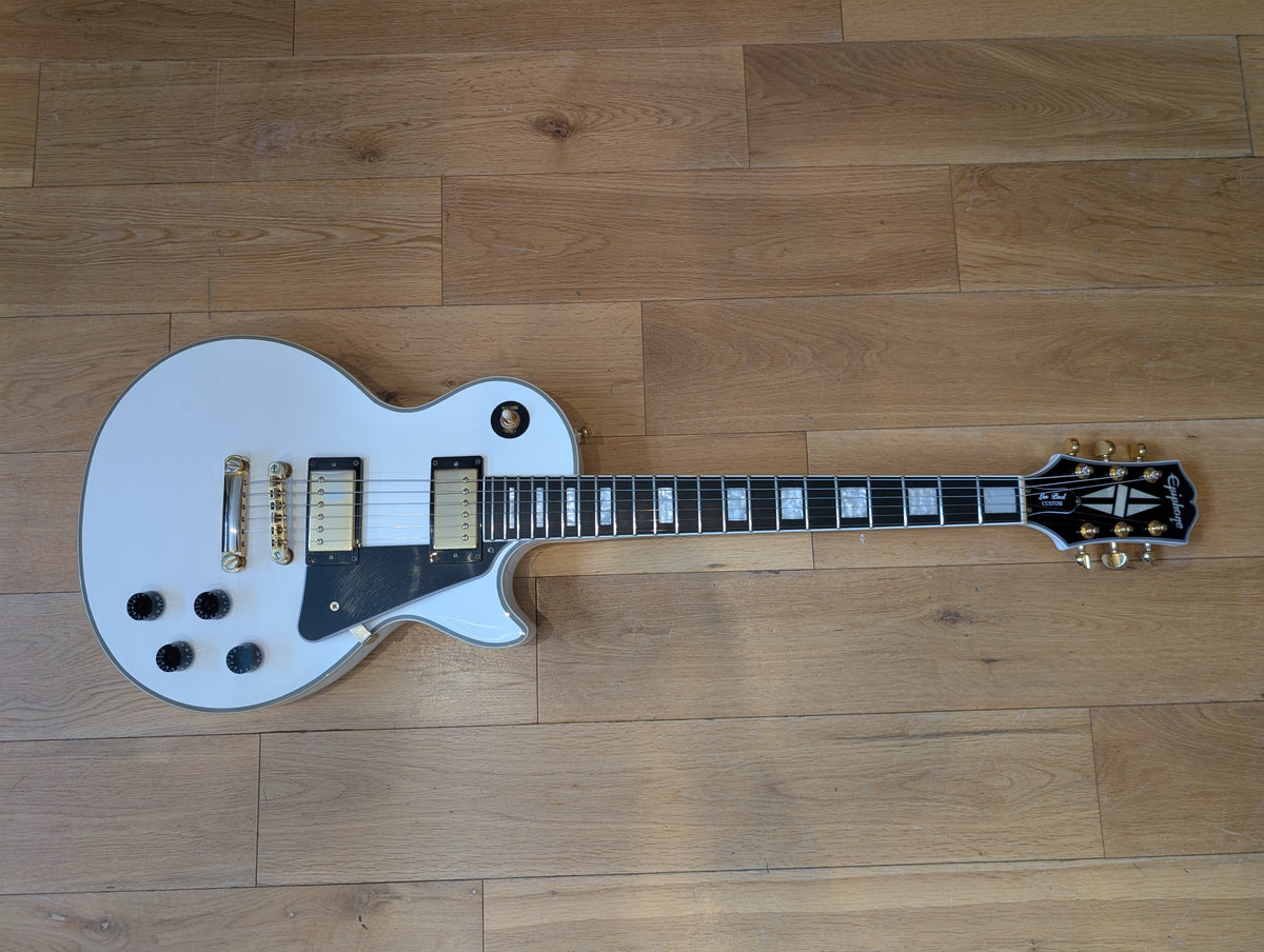 Epiphone Les Paul Custom – Ebony Fingerboard (new spec) in Alpine White 2020