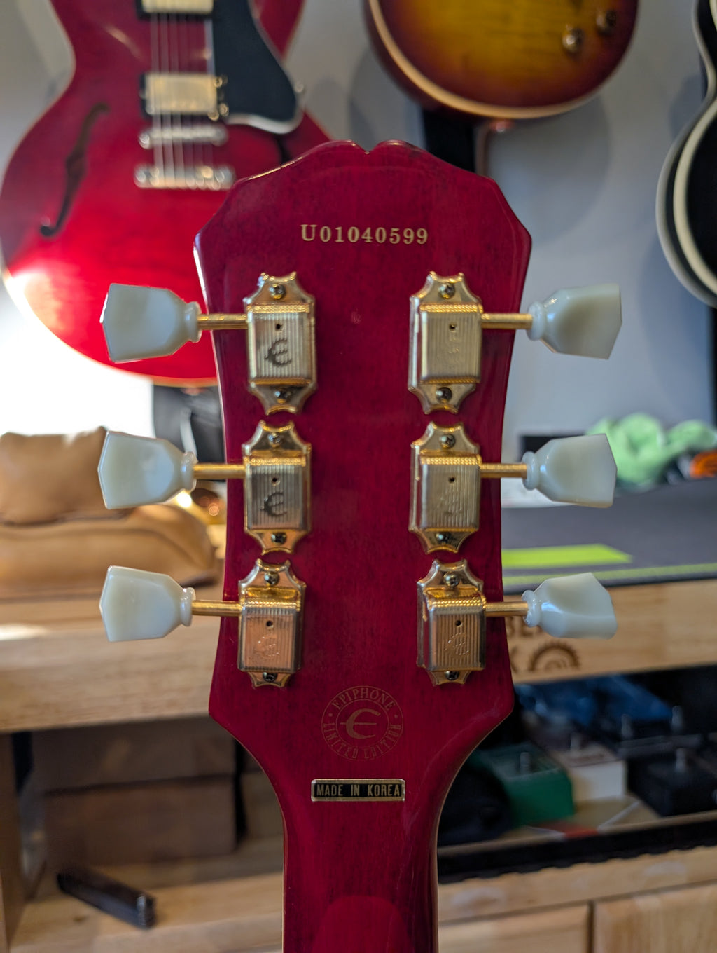Epiphone Les Paul ES Hollow Body in Cherry Sunburst 2001 Made in Unsung Factory Korea.