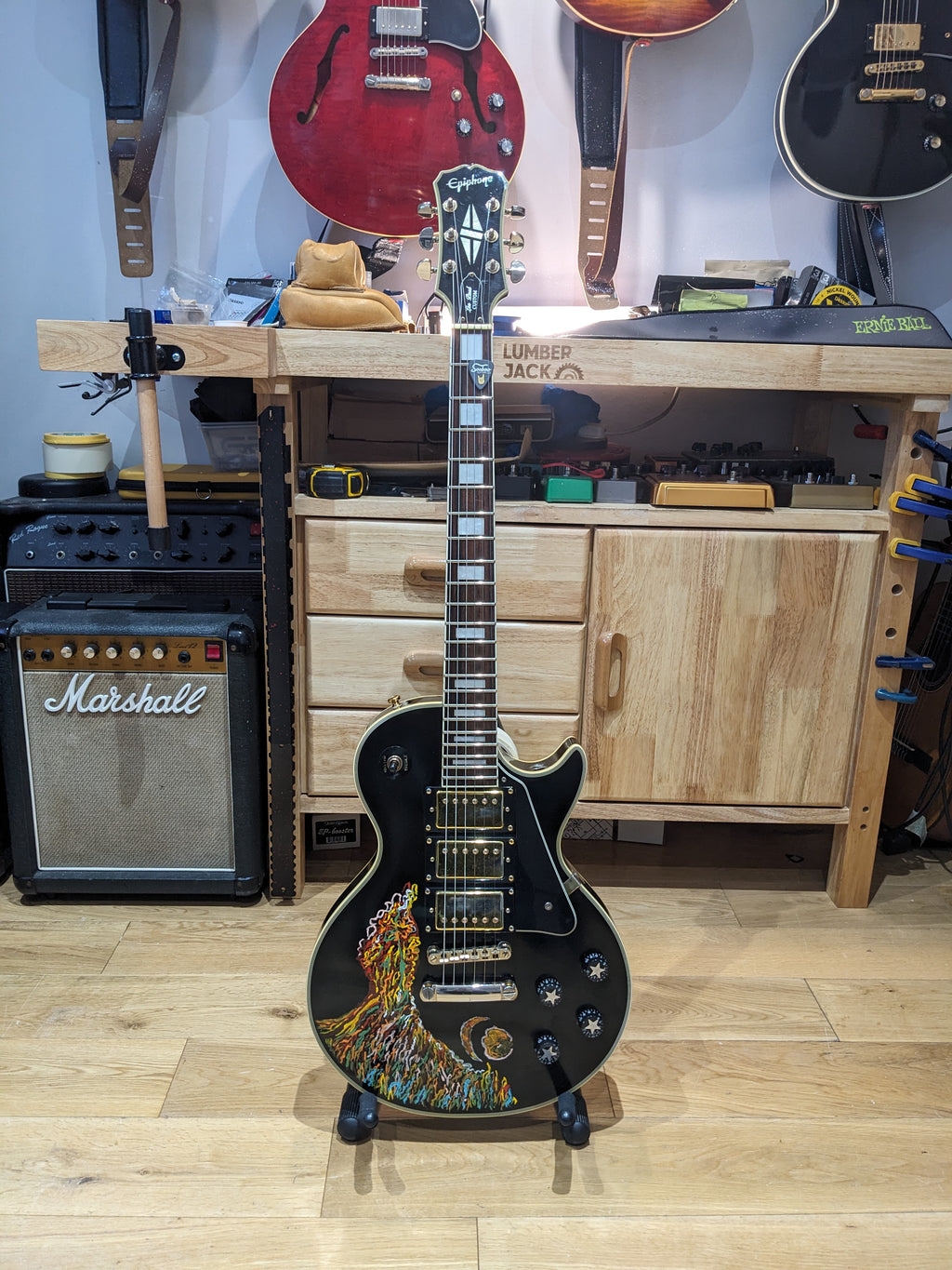 Epiphone Les Paul Custom 2008 – Keith Richards Psychedelic Hand-Painted