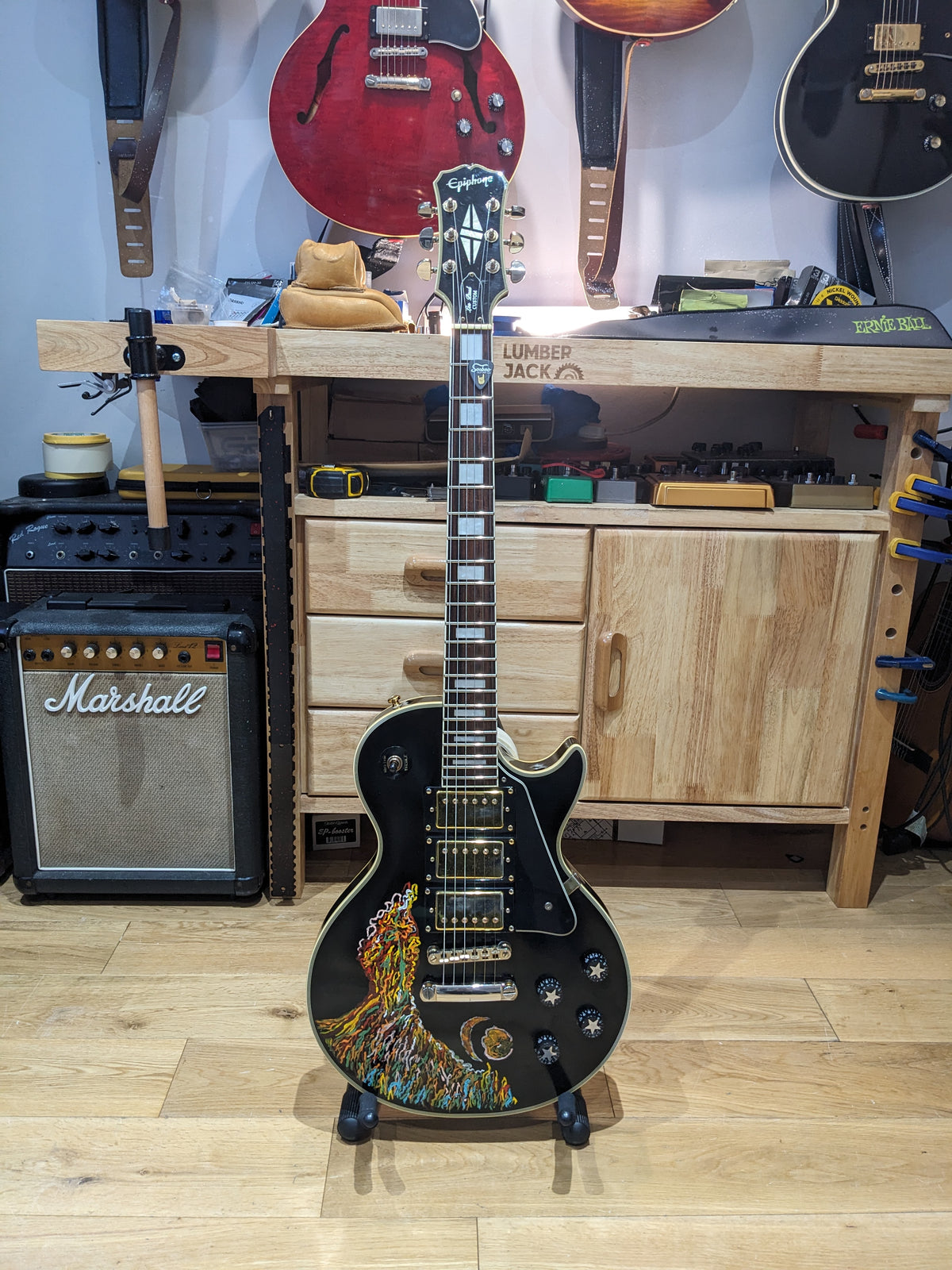 Epiphone Les Paul Custom 2008 – Keith Richards Psychedelic Hand-Painted