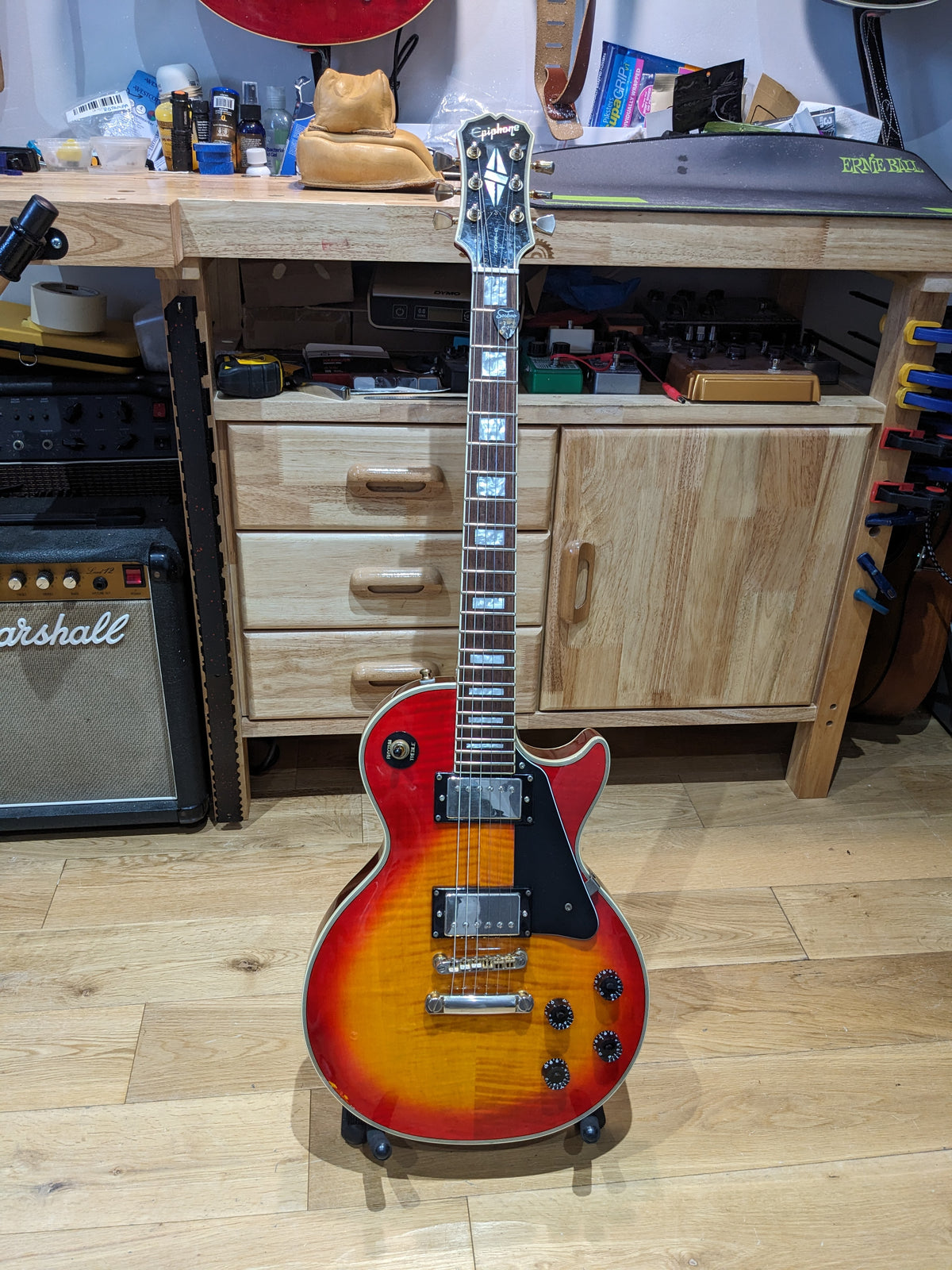 Epiphone Les Paul Custom Cherry SBurst 2001 (Unsung, Korea) Upgraded 50’s Wiring