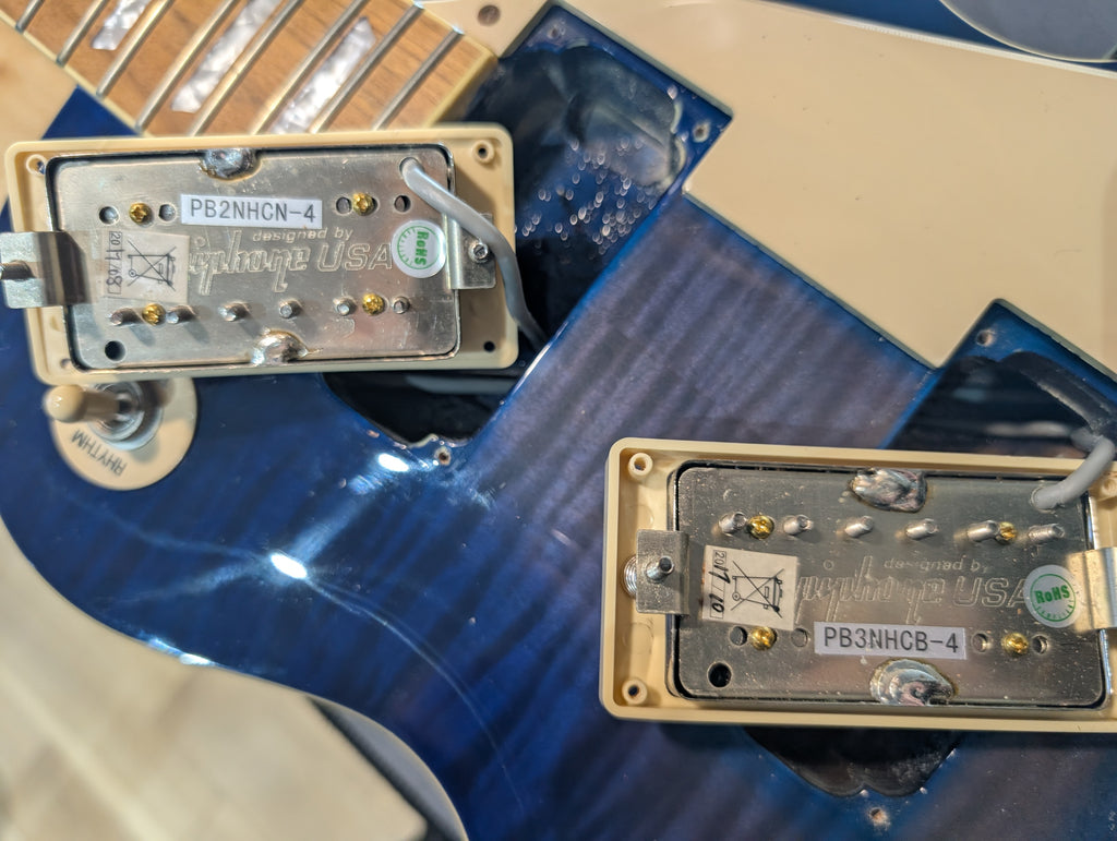 Epiphone Les Paul Standard Pro Trans Blue Burst (2017) with Coil-Splitting