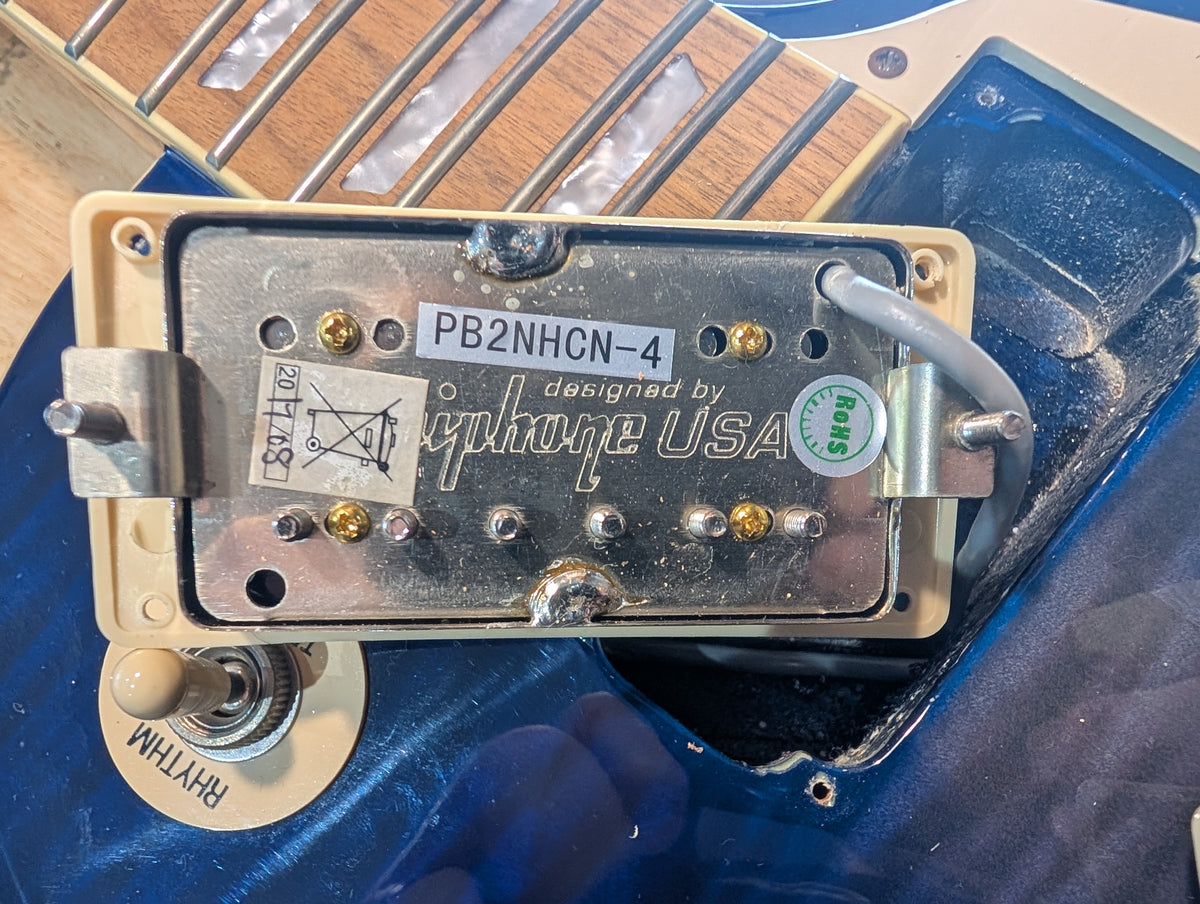 Epiphone Les Paul Standard Pro Trans Blue Burst (2017) with Coil-Splitting