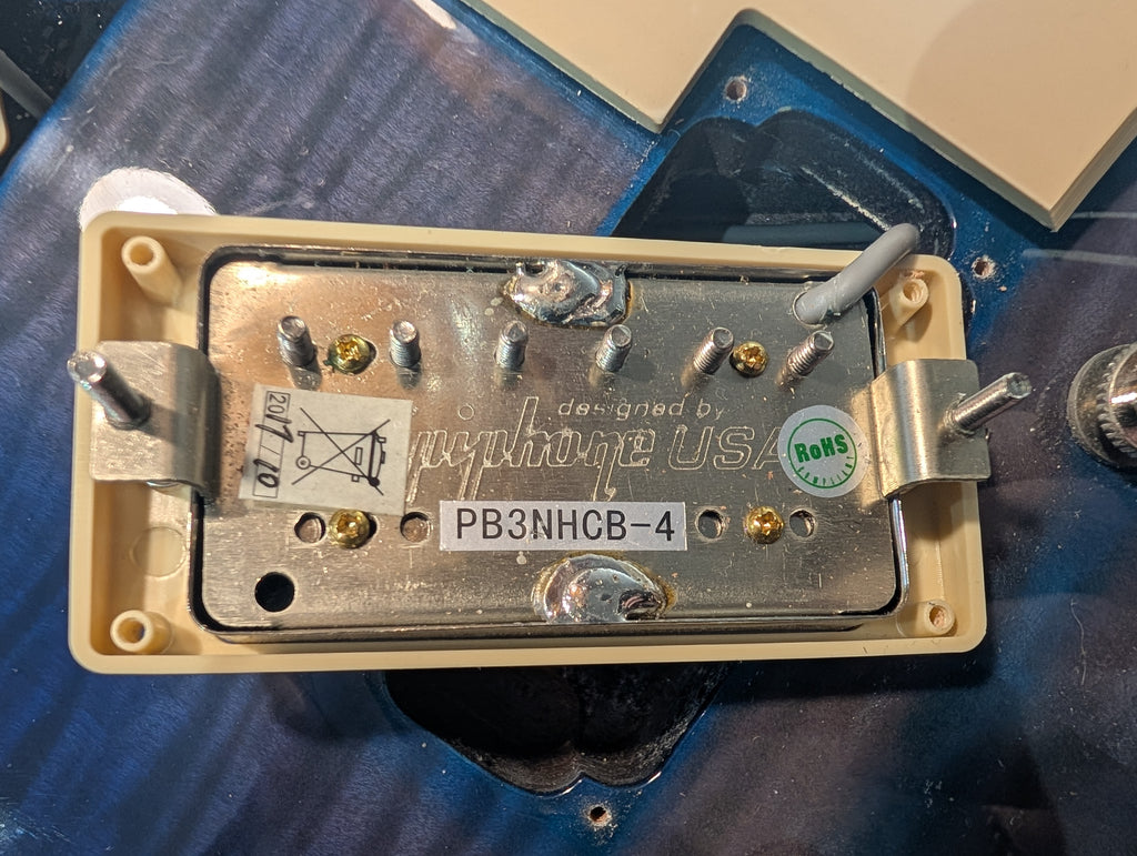 Epiphone Les Paul Standard Pro Trans Blue Burst (2017) with Coil-Splitting