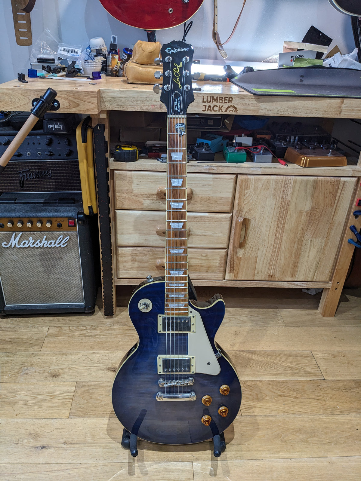 Epiphone Les Paul Standard Pro Trans Blue Burst (2017) with Coil-Splitting