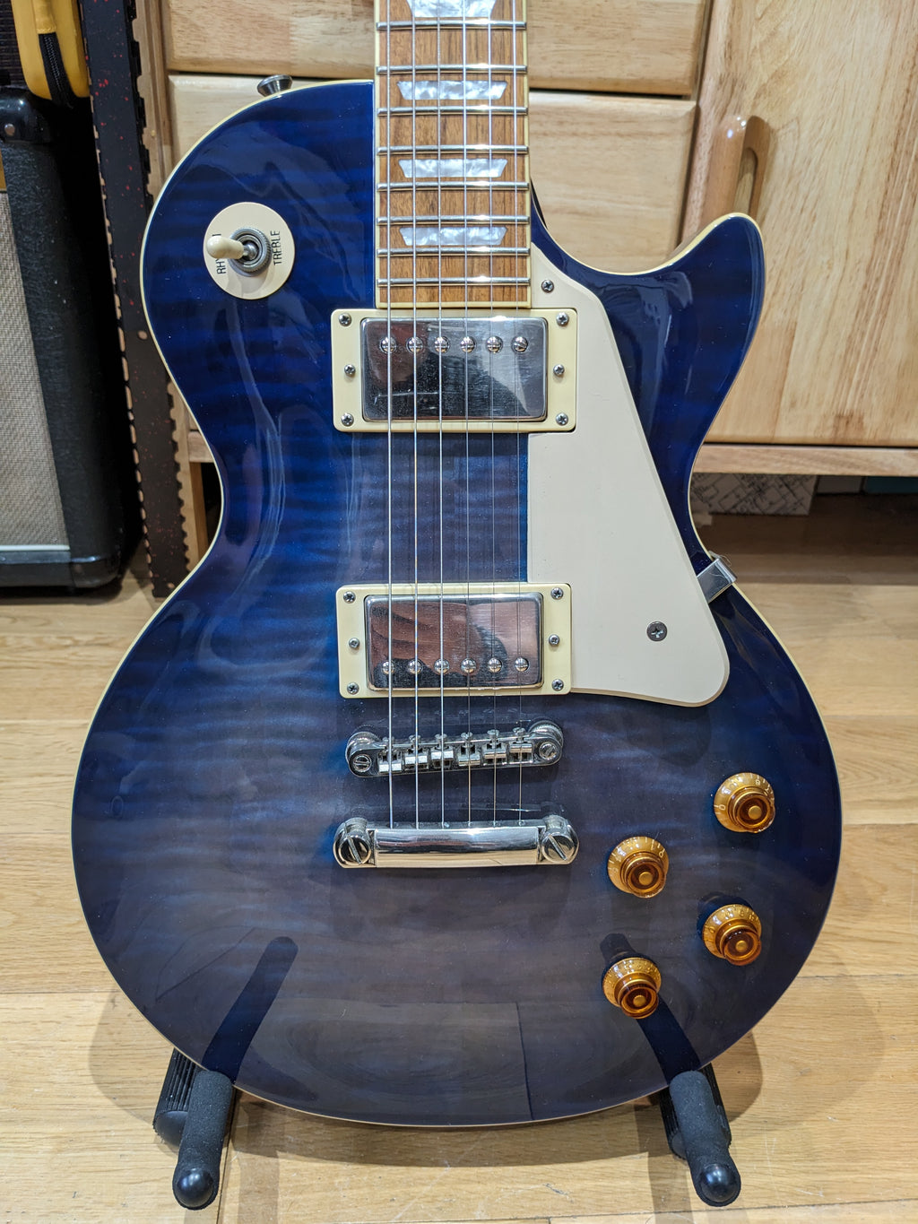 Epiphone Les Paul Standard Pro Trans Blue Burst (2017) with Coil-Splitting