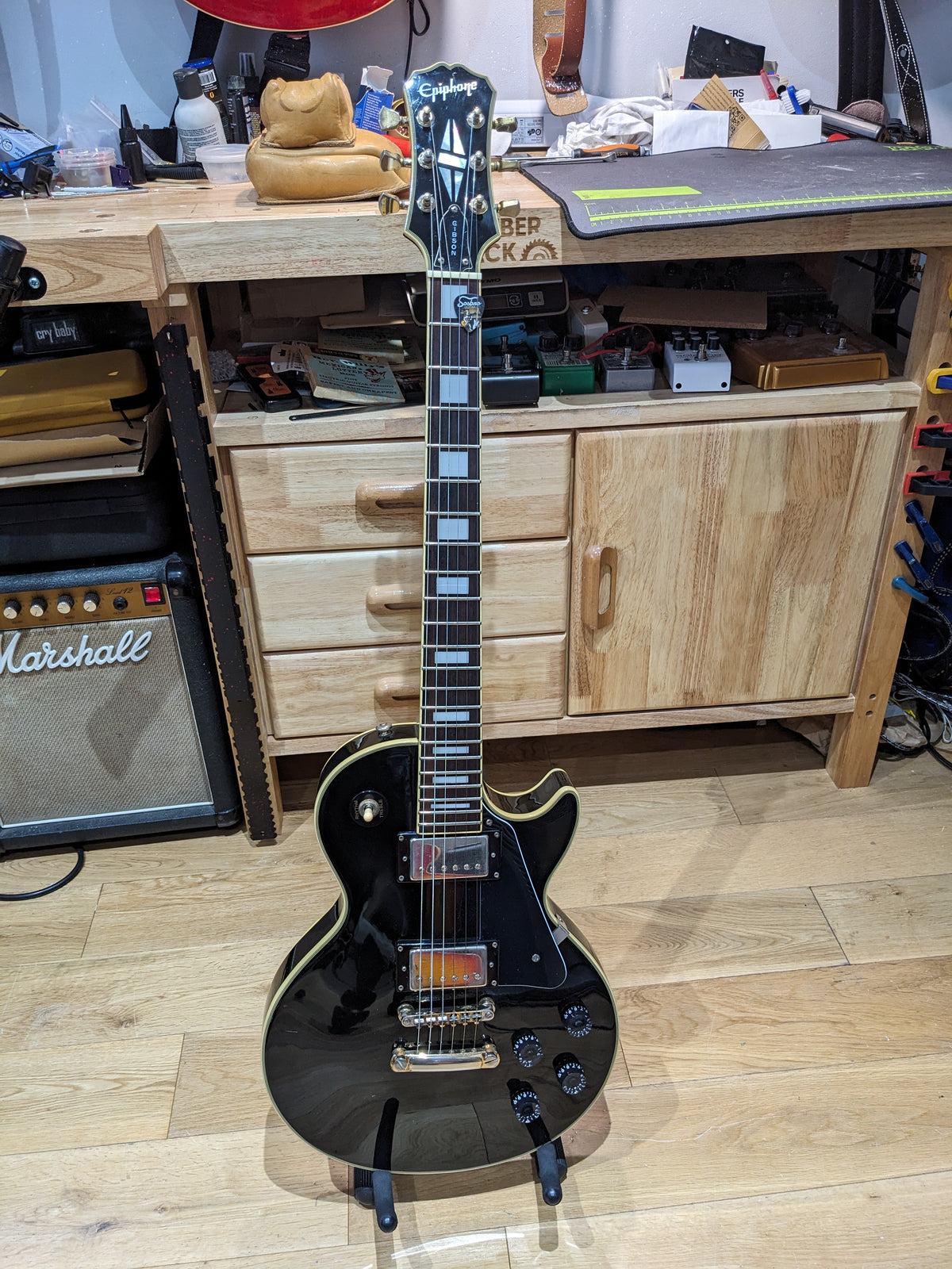 Epiphone Les Paul Custom Ebony Black (2001) Samick, Korea