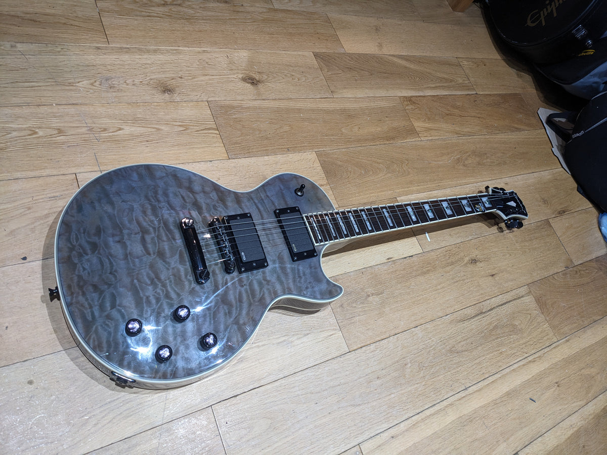 Epiphone Prophecy Les Paul Custom EX Outfit (2012) Ebony FB + Active EMG Pickups