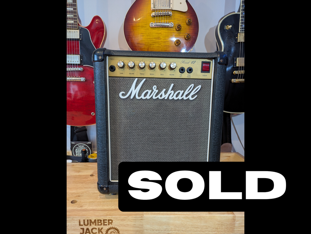 Marshall Reverb 12 – (Model: 5205 – Year: 1986) – Lead 12 with reverb. Sympathetically modified to allow for an external cab to be connected.