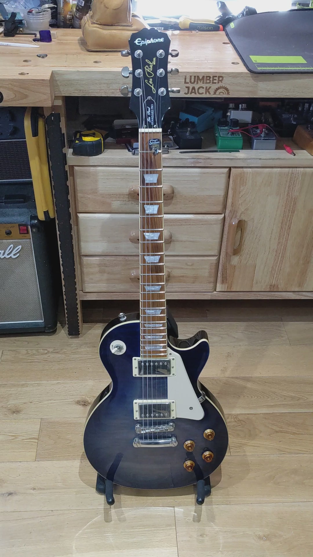 Epiphone Les Paul Standard Pro Trans Blue Burst (2017) with Coil-Splitting