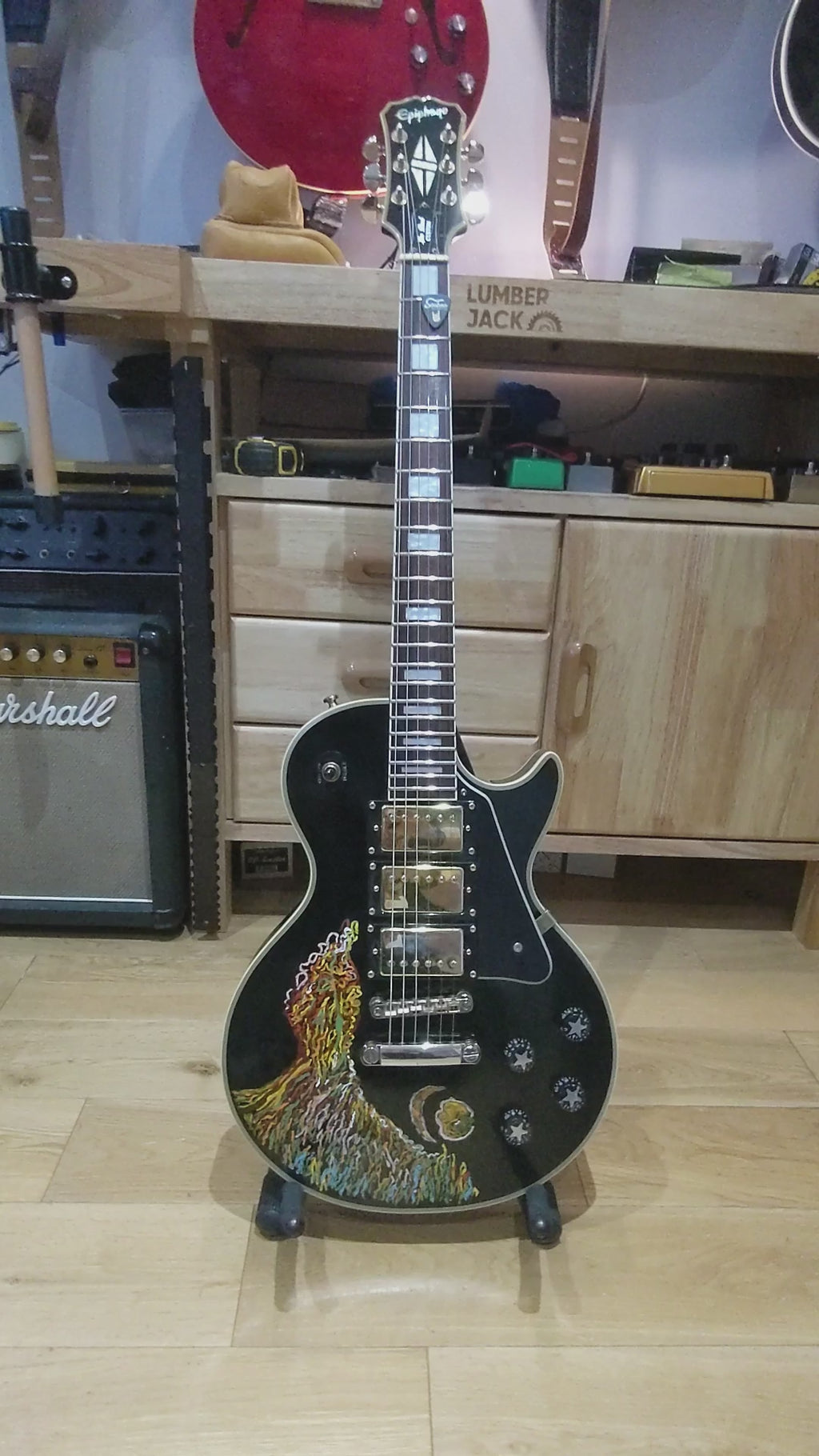 Epiphone Les Paul Custom 2008 – Keith Richards Psychedelic Hand-Painted