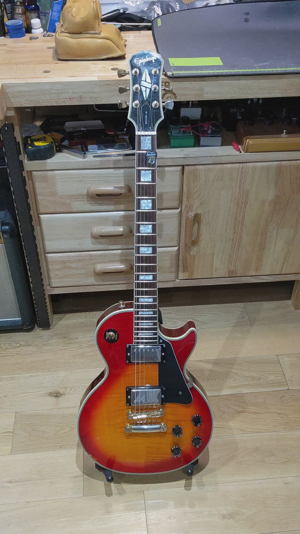 Epiphone Les Paul Custom Cherry SBurst 2001 (Unsung, Korea) Upgraded 50’s Wiring